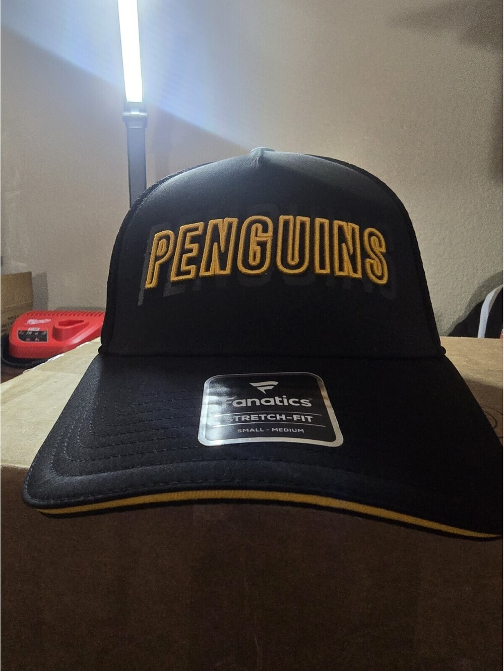 Pittsburgh Penguins Fanatics Stretch Fit Hat Black Size S/M